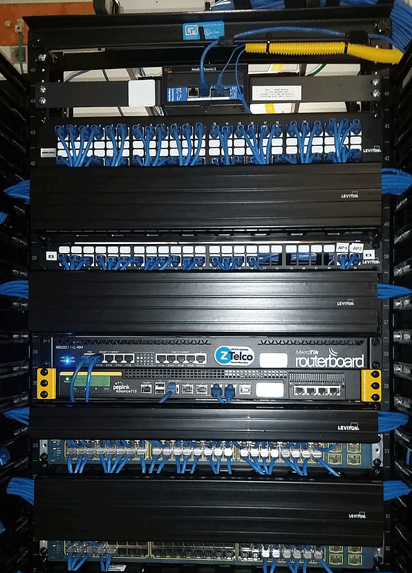 professional cabling install job